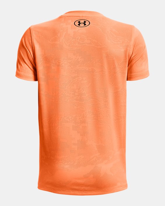 Boys' UA Tech™ Vent Jacquard Short Sleeve, Orange, pdpMainDesktop image number 1